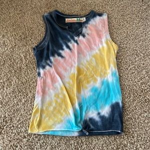 Vintage Havana Tie-Dye Tank Top - Blue, Yellow, Pink